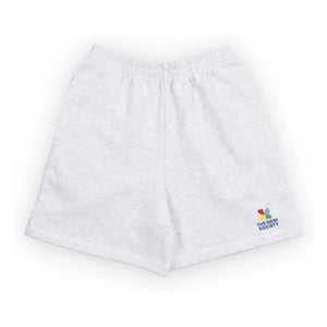 the new society - TNS Logo Jogger Shorts | Gris jaspeado