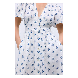 the new society - Vestido de lino Melissa | Blanco