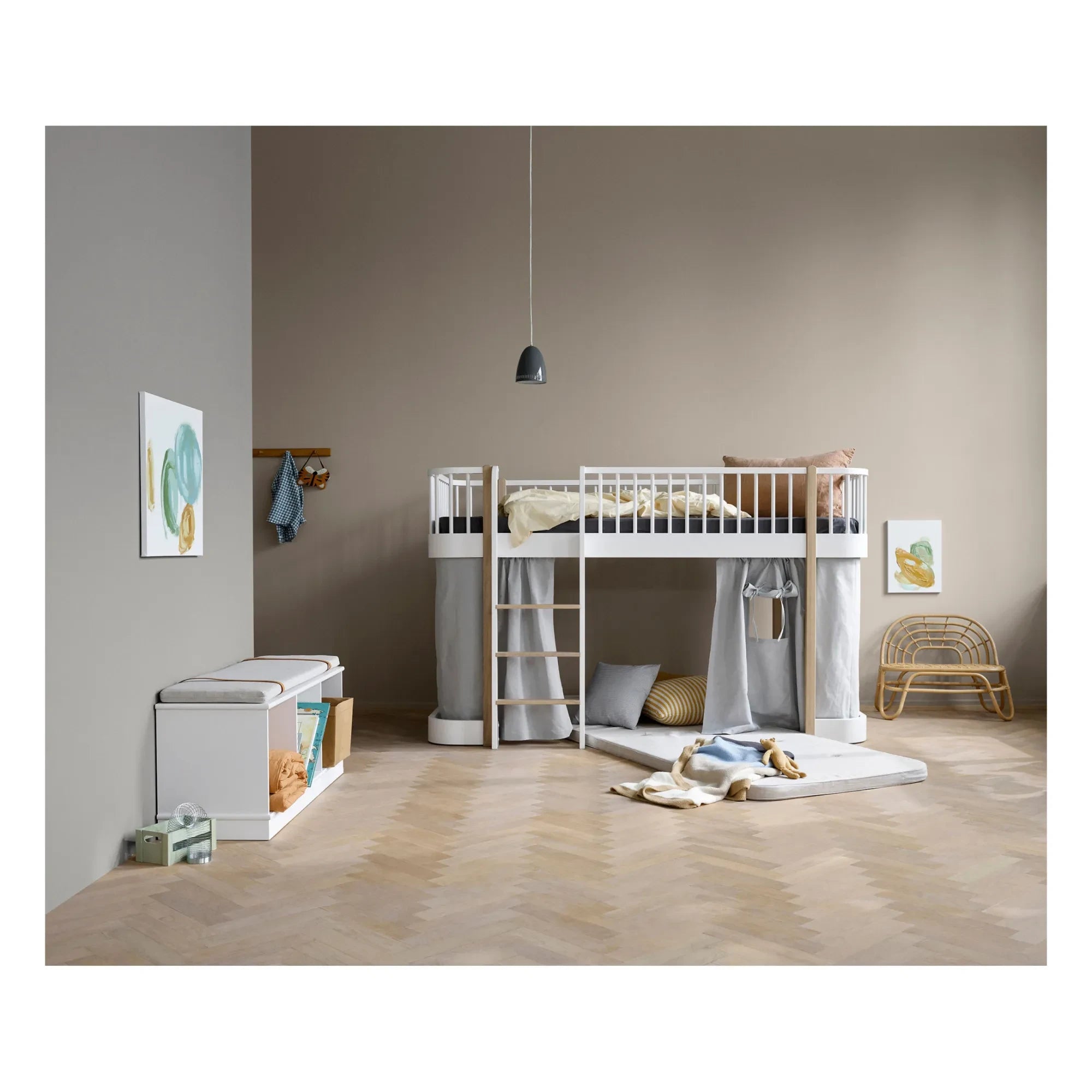 Oliver Furniture - Cama casita de madera Original 90x200 cm | Roble
