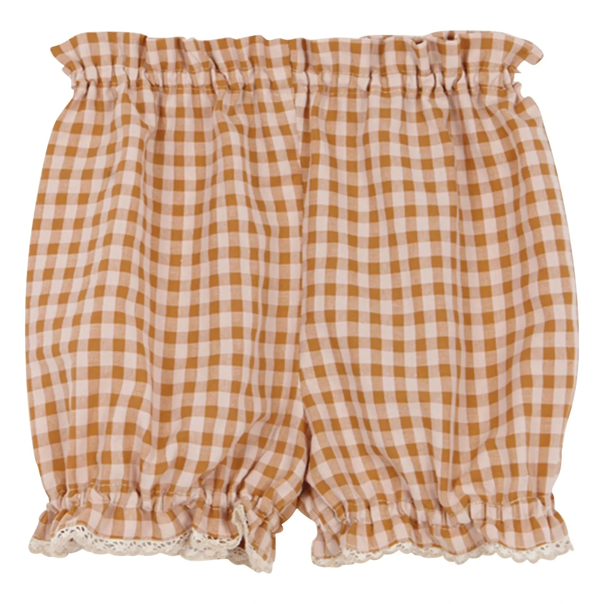 birinit - Shorts de Vichy de algodón orgánico | Caramelo