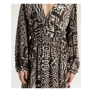 Momoni - Vestido de seda Francisco | Chocolate