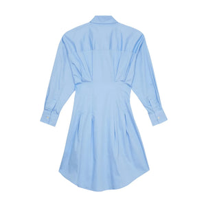 Smallable Woman - Risa Vestido Camisero a Rayas | Azul claro