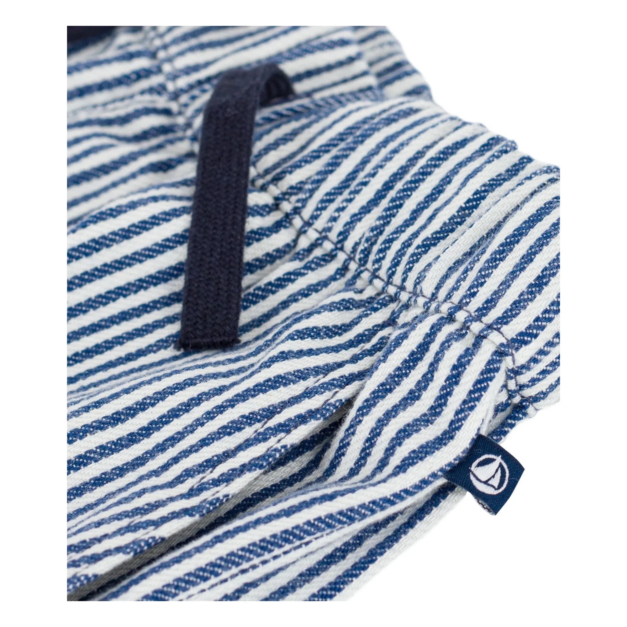 Petit Bateau - Pantalones de Algodón Orgánico a Rayas | Azul