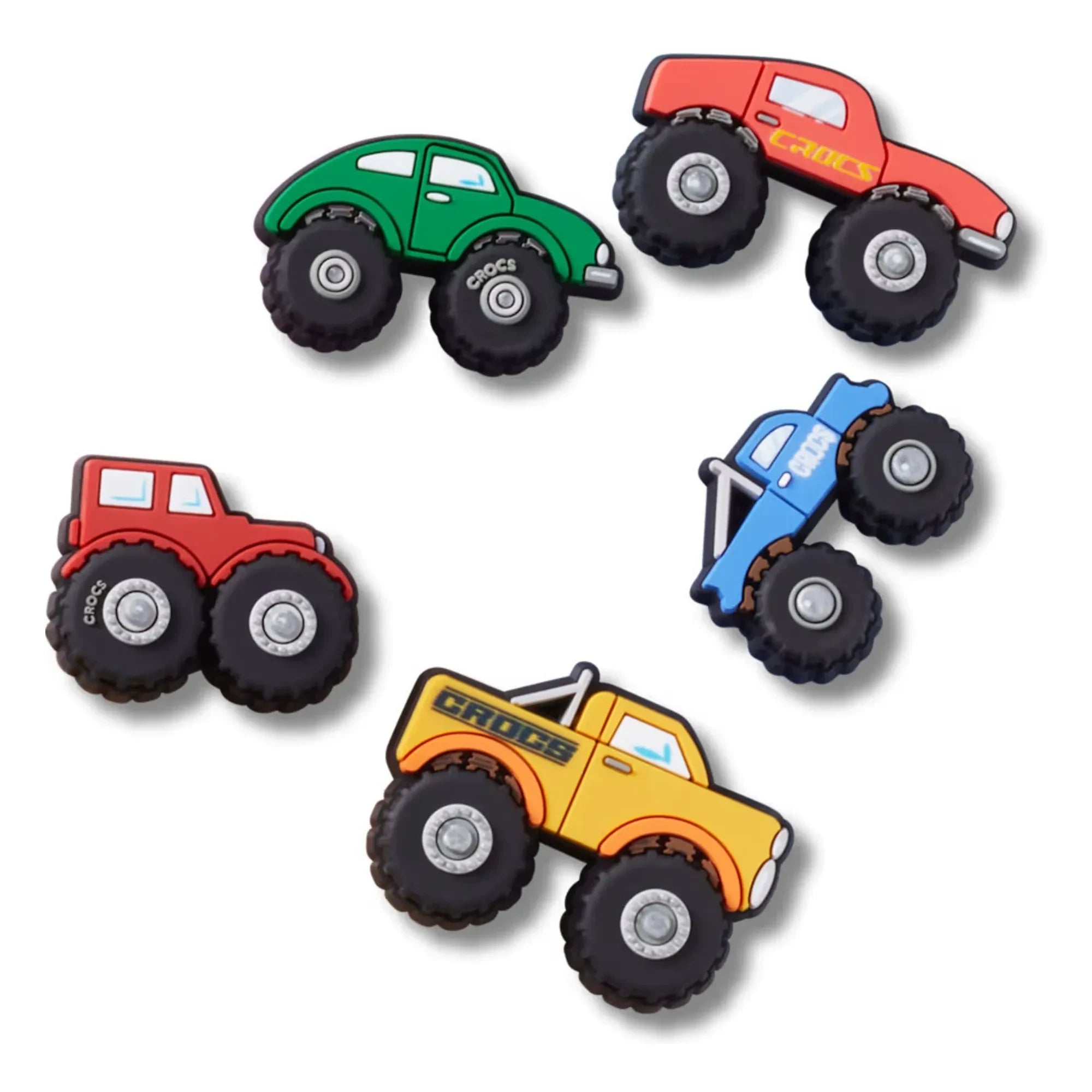 Crocs - Set de 5 Jibbitz Monster Trucks | Rojo
