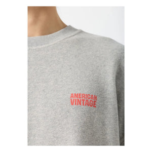 American Vintage - Sudadera de cuello redondo | Gris jaspeado