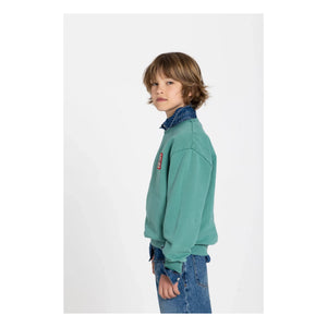 Hundred Pieces - Sudadera de algodón orgánico Ryde Wheelers | Verde esmeralda