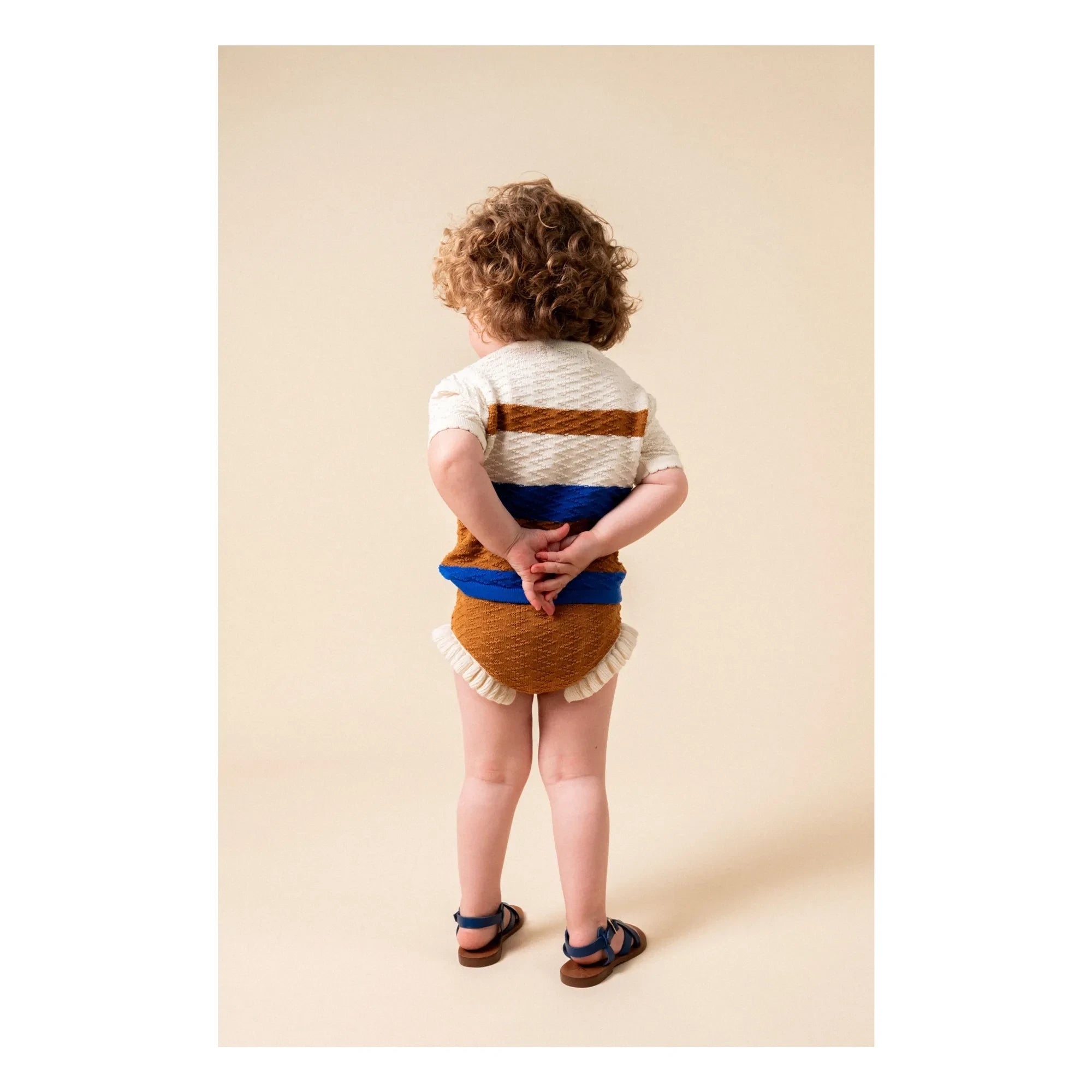 birinit - Shorts de volantes de punto fino | Caramelo