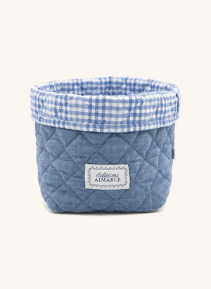 Editions Aimable - cesta de almacenamiento Paul | Chambray azul