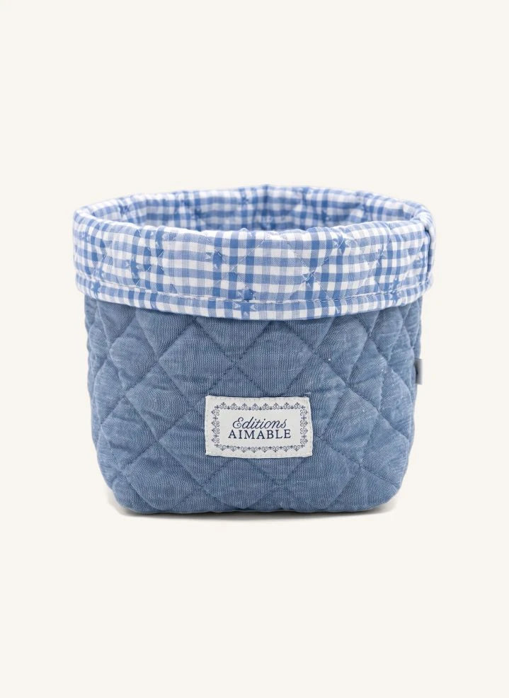 Editions Aimable - cesta de almacenamiento Paul | Chambray azul