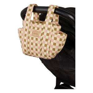 Nobodinoz - Bolso organizador para cochecito Hyde Park Mosaic | Rosa
