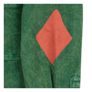 Bobo Choses - Camisa de terciopelo con canesú | Verde