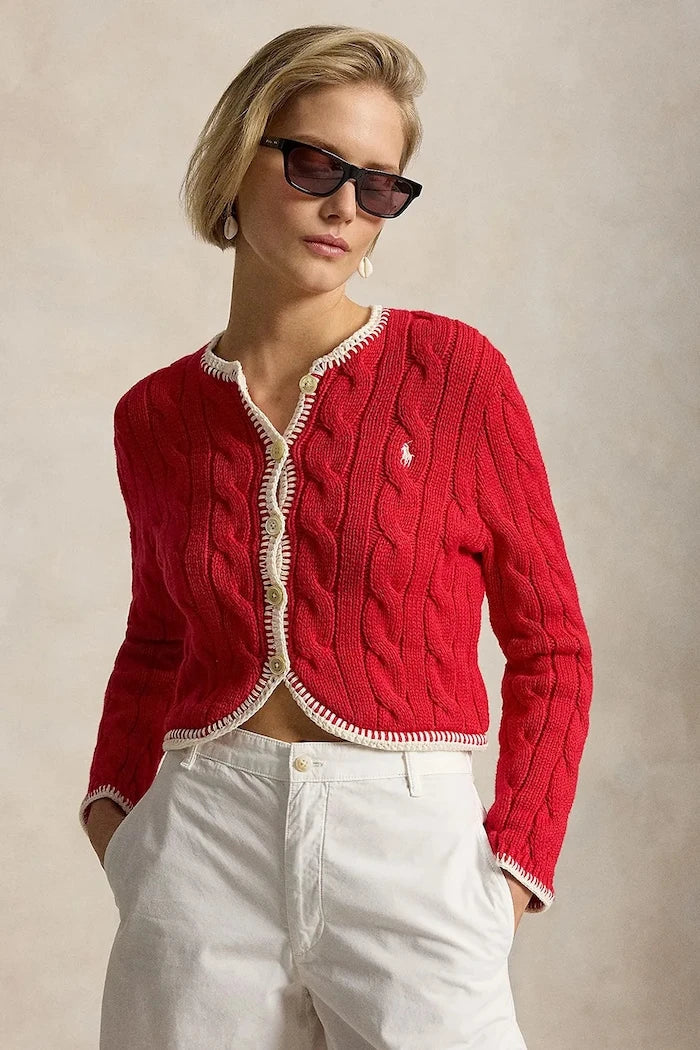 Chaleco Polo Ralph Lauren de Algodón COTTON-SWEATER-CARDIGAN para Mujer