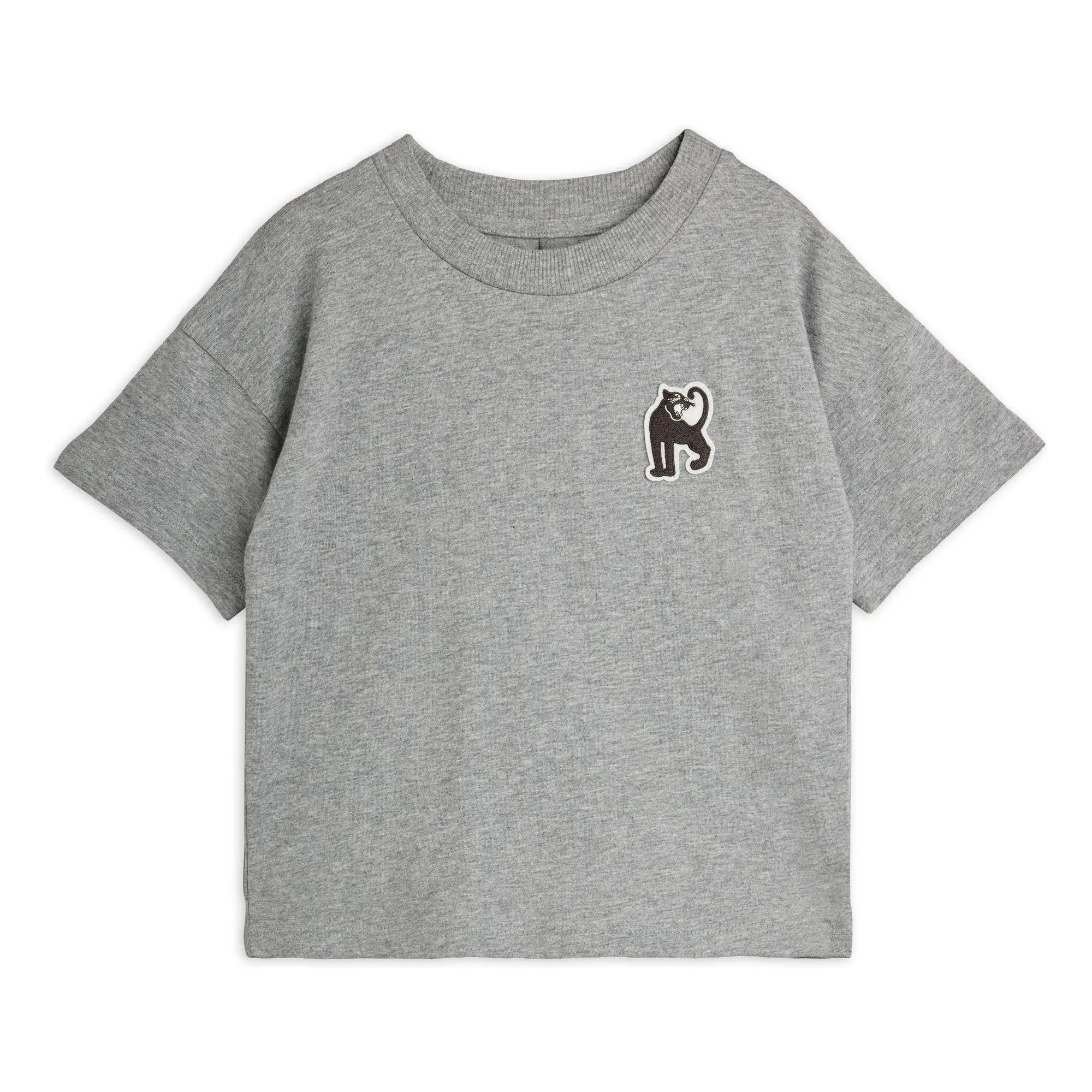 Mini Rodini - Camiseta de algodón orgánico Panter | Gris jaspeado