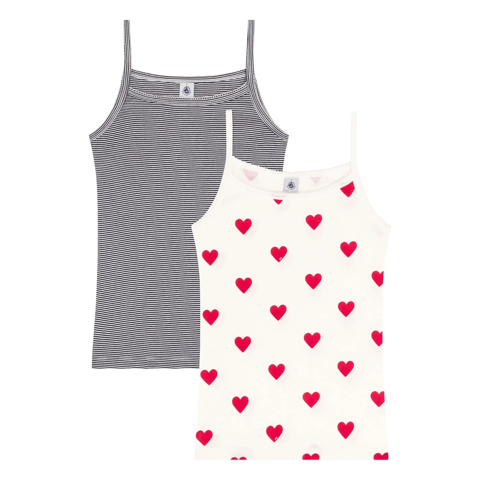 Petit Bateau - Conjunto de 2 camisetas de tirantes - Colección de mujer | Blanco