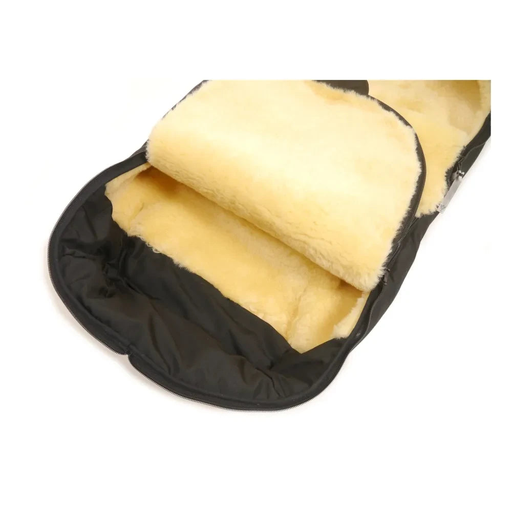 Kaiser - Saco de piel de oveja prémium para pies | Negro