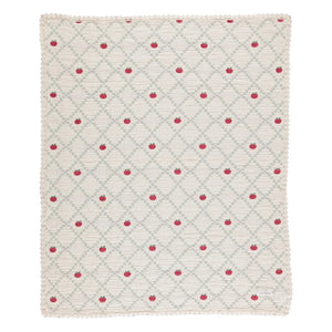 Bebe Organic - Organik Pamuklu Elma Patchwork Battaniye | Ecru