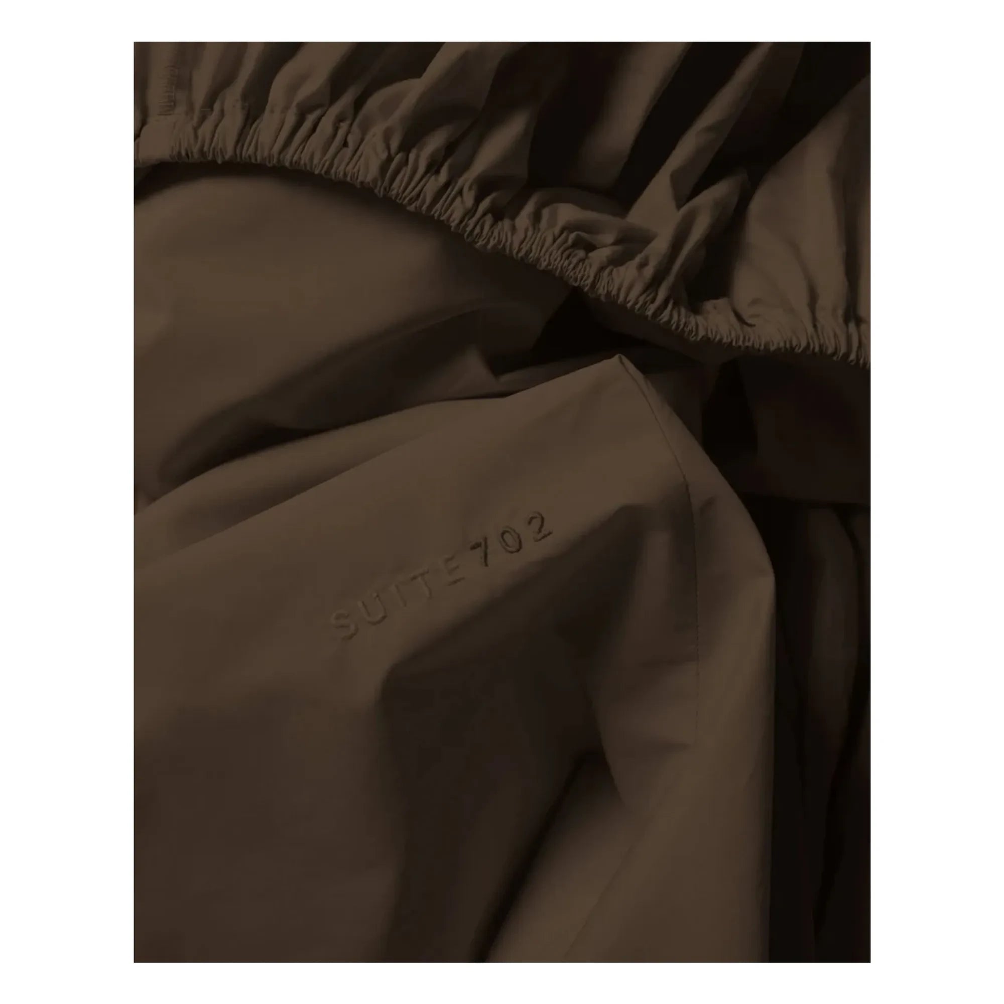 Suite 702 - Sábana ajustable de percal orgánico - Café marrón | Café