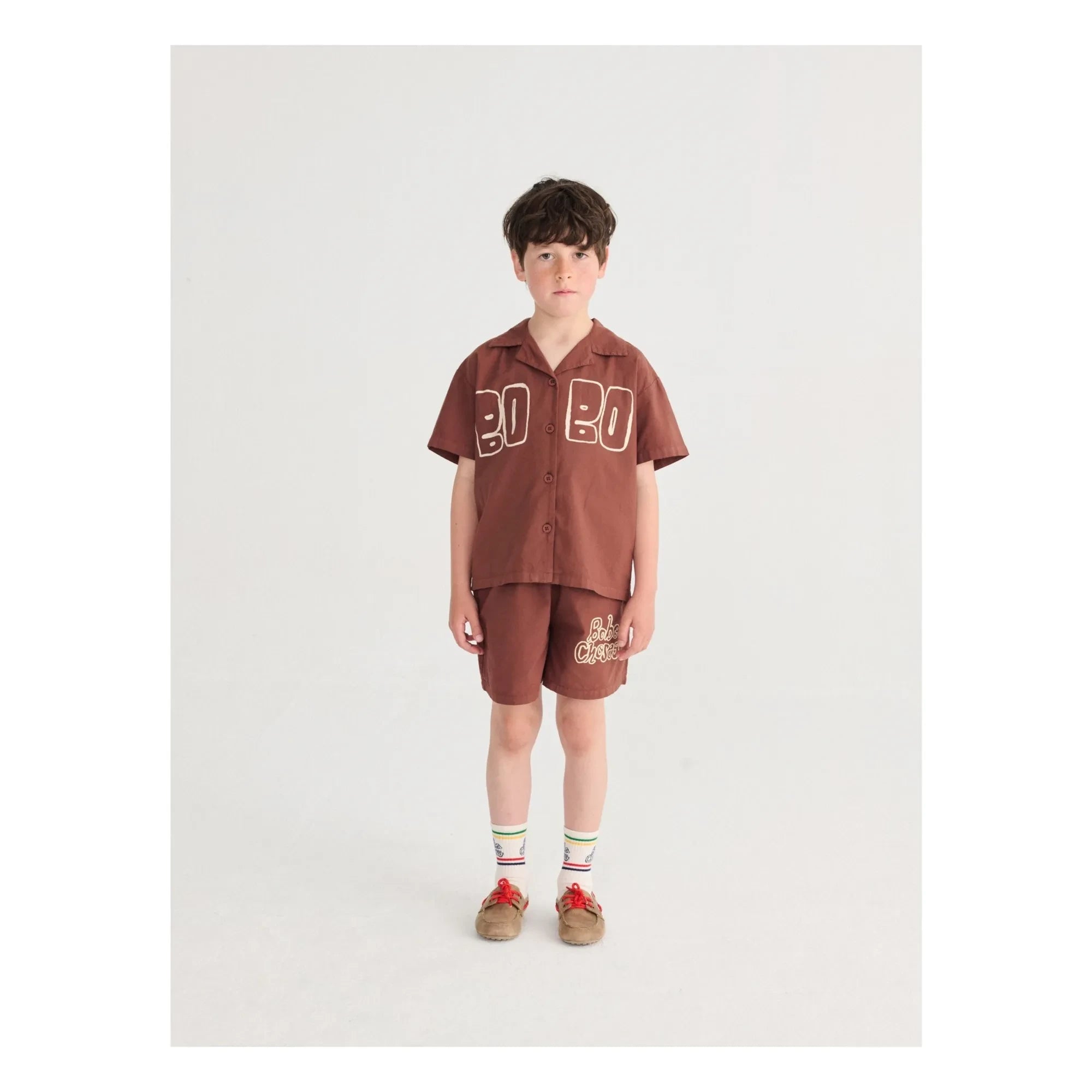 Bobo Choses - Bobo Choses Pantalón Corto Elástico de Algodón Orgánico | Marrón