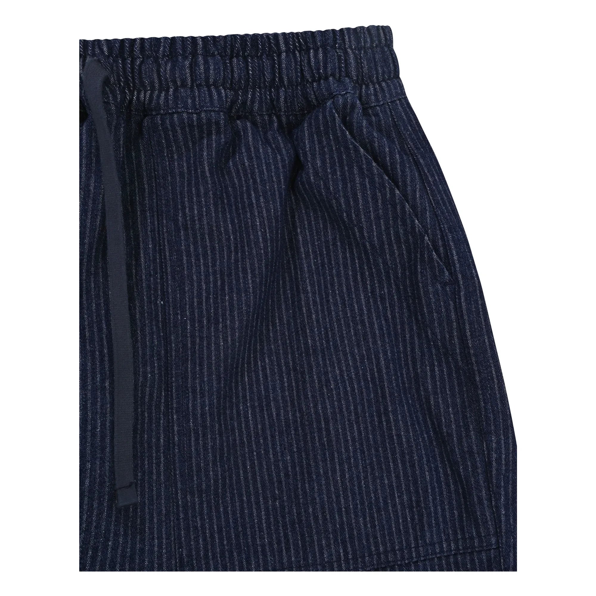 Kappy - Pantalones a rayas de denim desgastado | Índigo