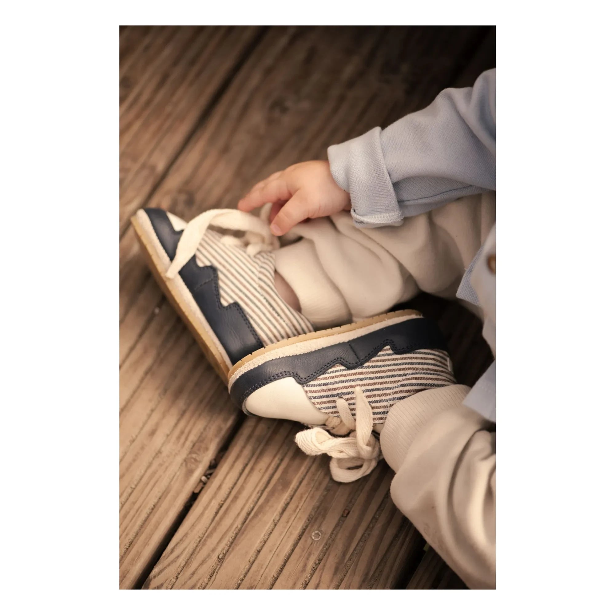 Donsje - Pluksel Zapatillas Rayadas | Azul marino