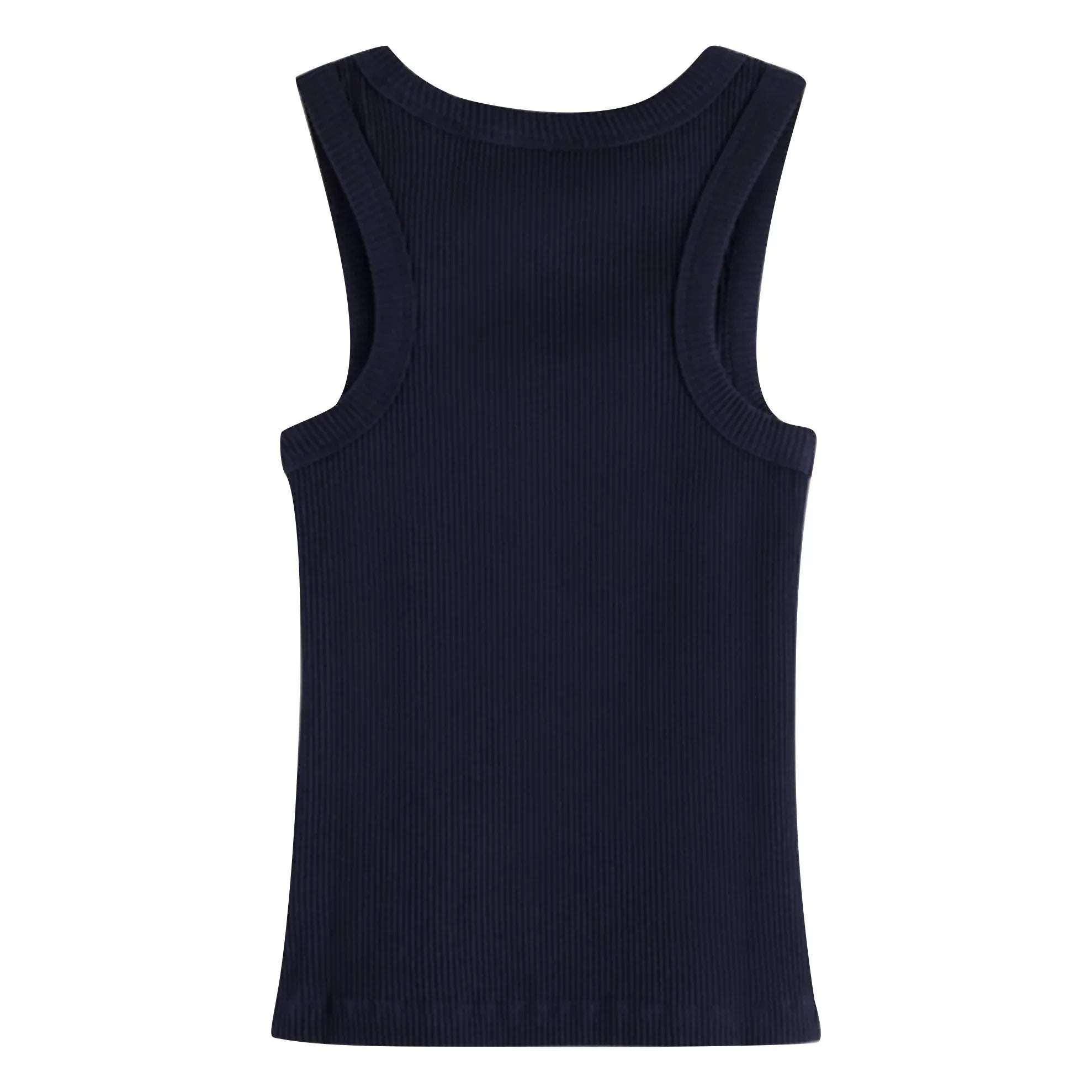Scotch & Soda - Camiseta sin mangas de algodón orgánico acanalado | Azul marino
