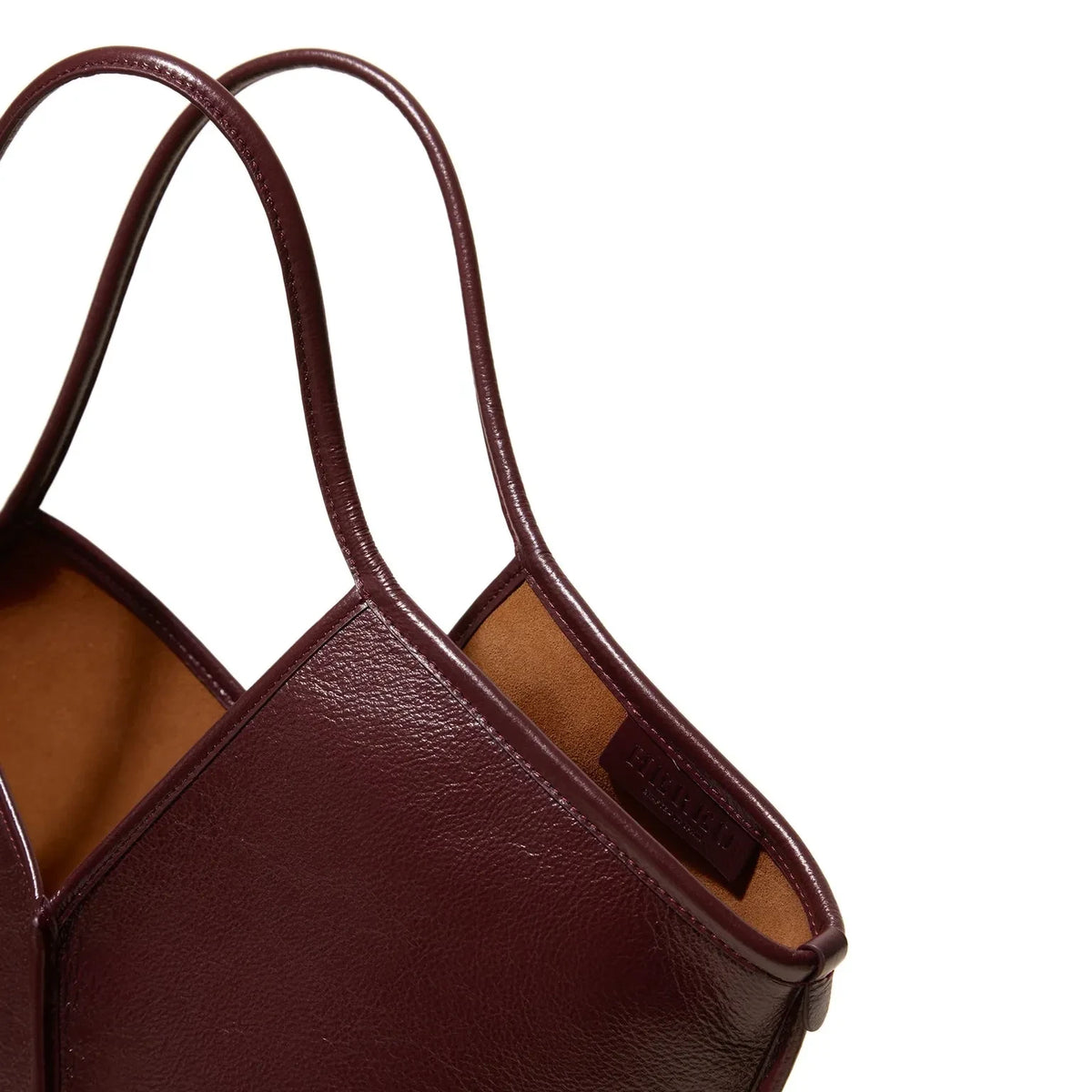 Hereu - Calella Bolso de Cuero Envejecido | Burdeos