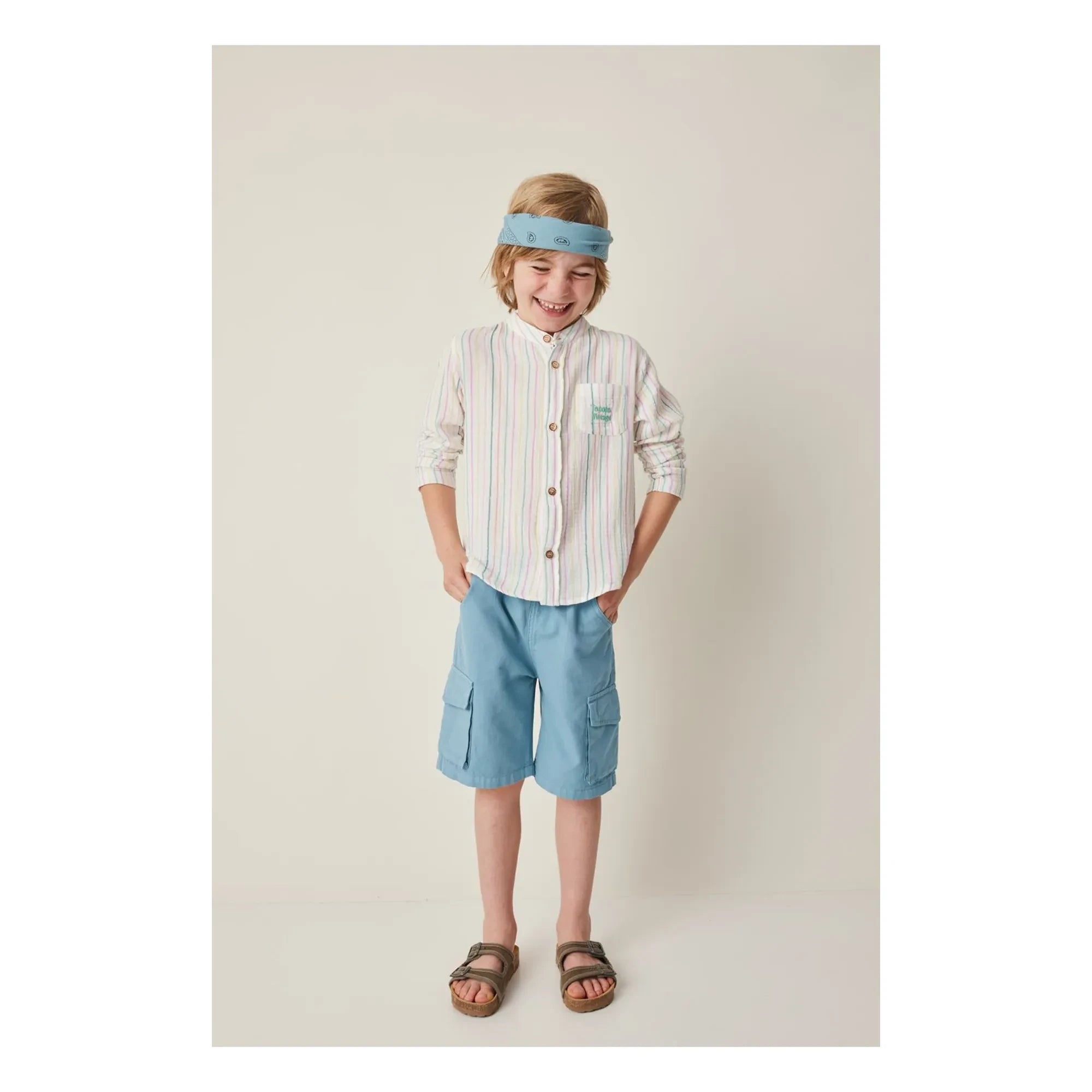 Tocoto Vintage - Camisa de rayas para bebé | Blanca