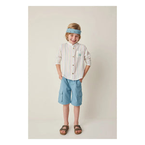 Tocoto Vintage - Camisa de rayas para bebé | Blanca