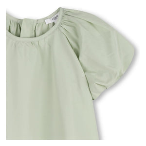 Chloé - Vestido de popelín de algodón orgánico | Verde menta
