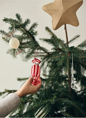 Broste Copenhagen - Estrella de árbol de Navidad de masa de papel | Marrón