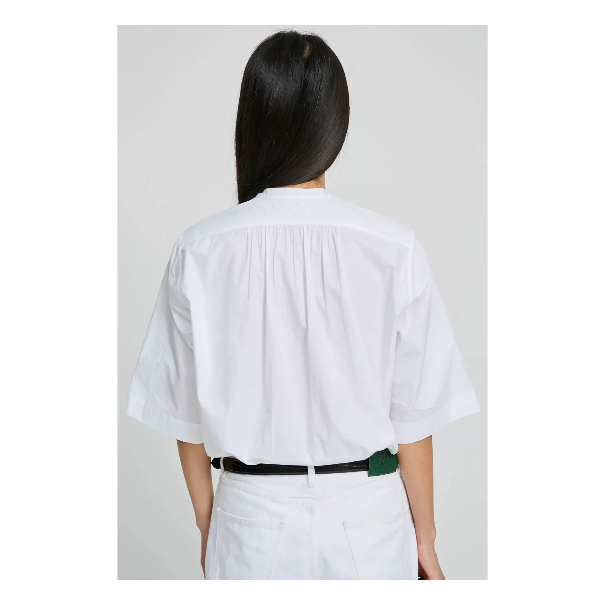 Laurence Bras - Blusa Magrita Corta de Algodón | Blanca