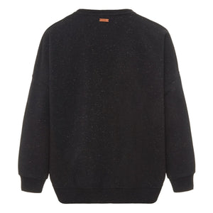 Sessùn - Sudadera de algodón con topos Chebbi | Negro
