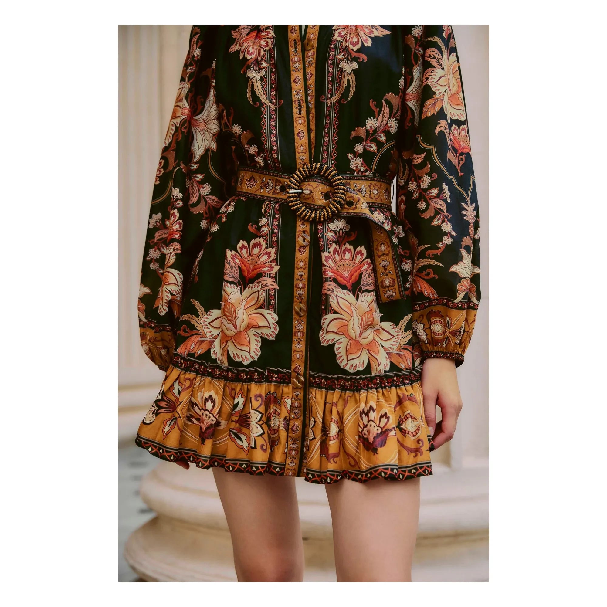 Vestido Farm Rio - Majestic Garden | Negro