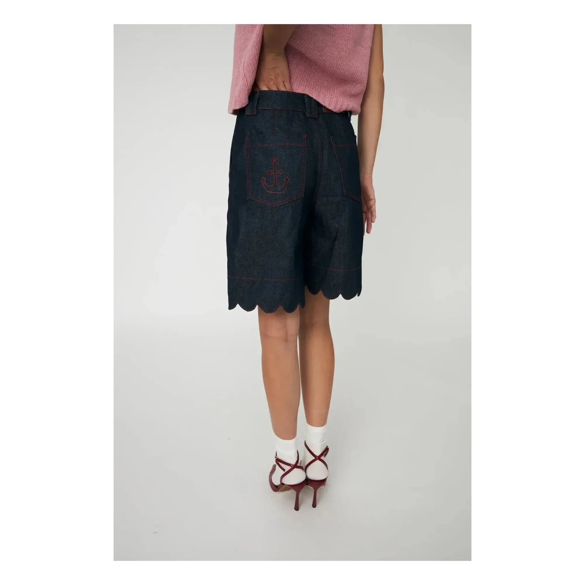 Stella Nova - Pantalones cortos de algodón con elástico | Azul oscuro