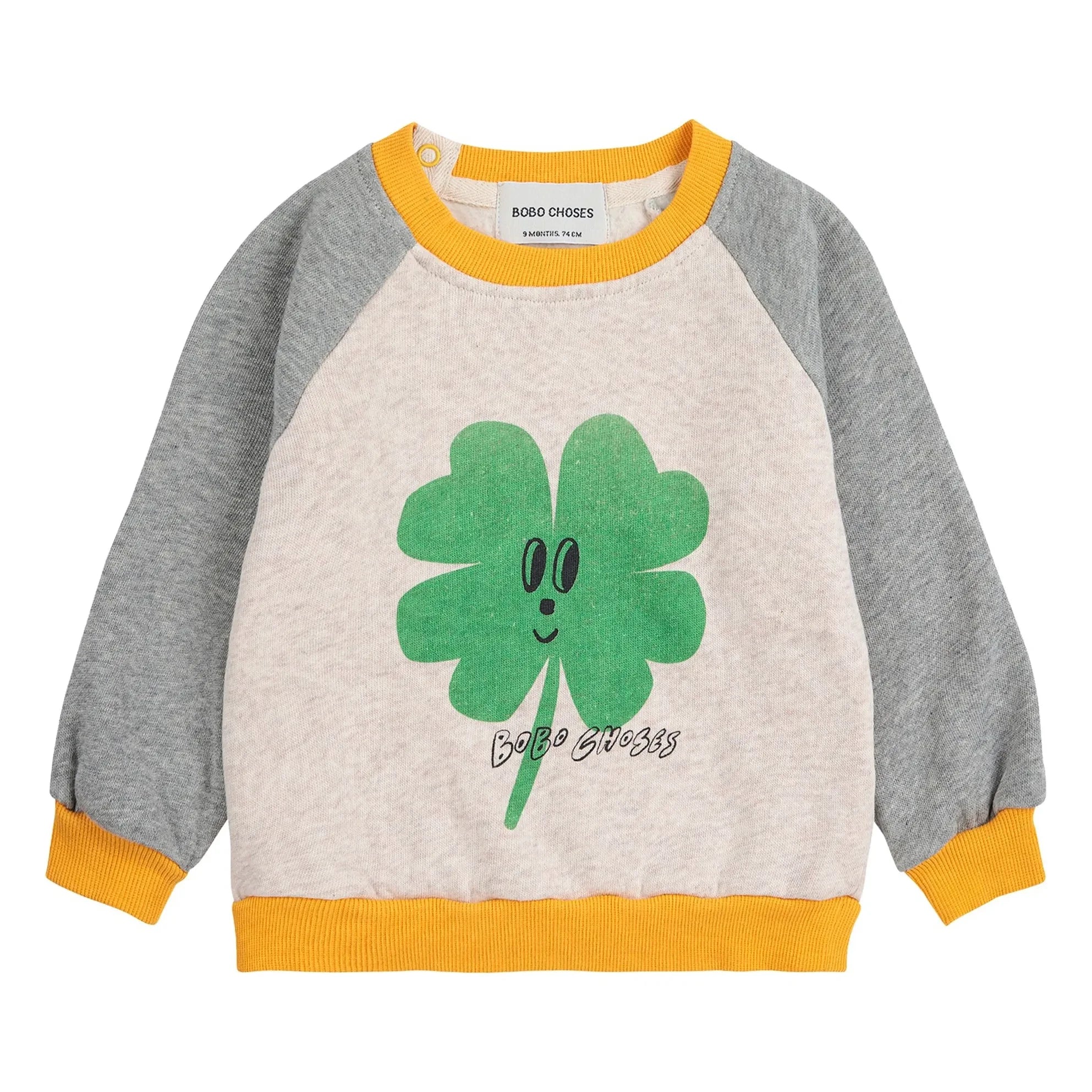 Bobo Choses - Sudadera de algodón orgánico Clover con bloques de color | Beige