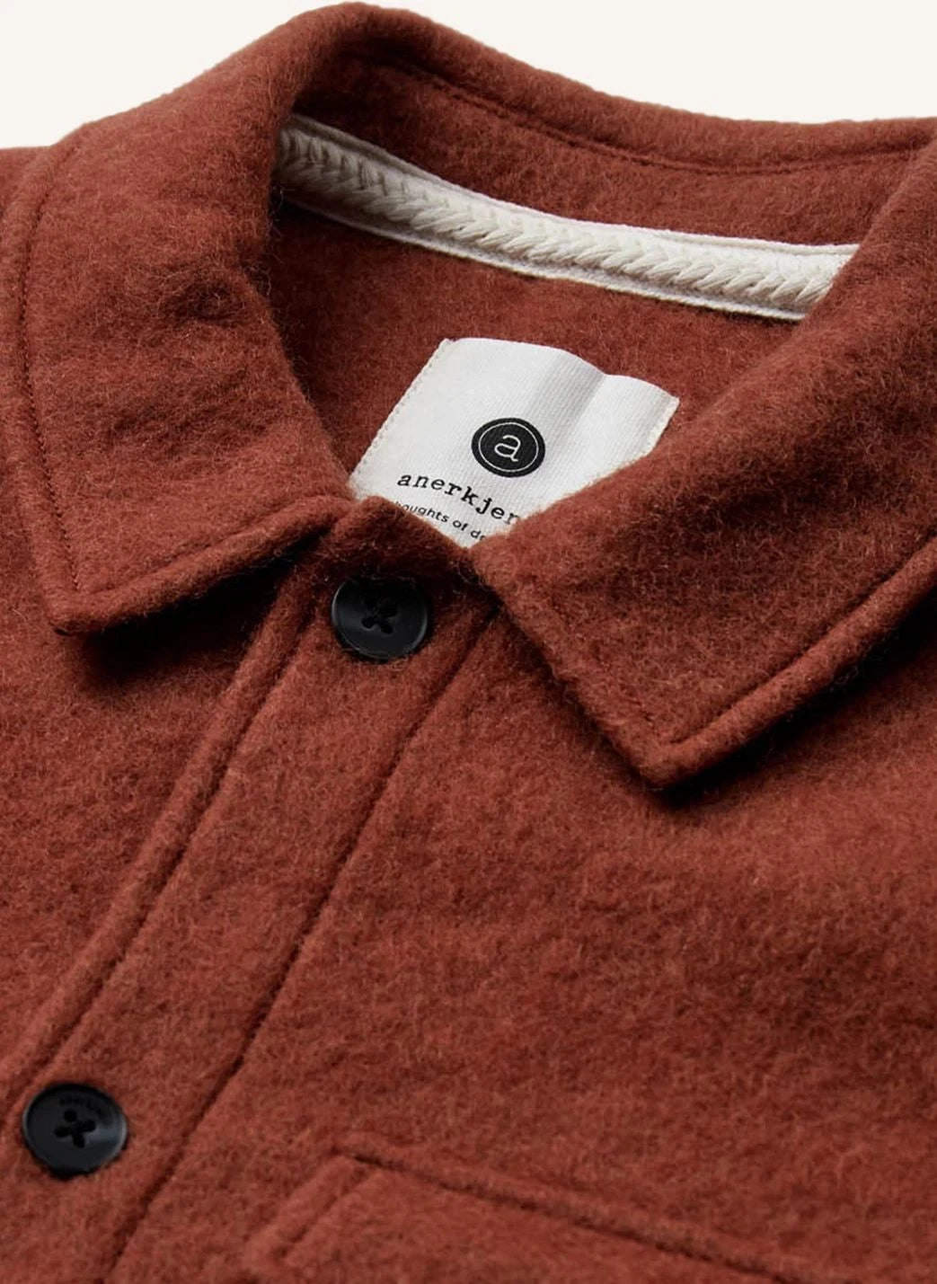 Anerkjendt - Camisa Overshirt de Lana Akoscar | Terracota