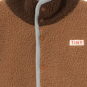 Tinycottons - Chaqueta estilo sherpa con bloques de color | Marrón