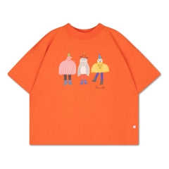 Repose AMS - Camiseta Baxy Oiseaux Algodón orgánico | Naranja