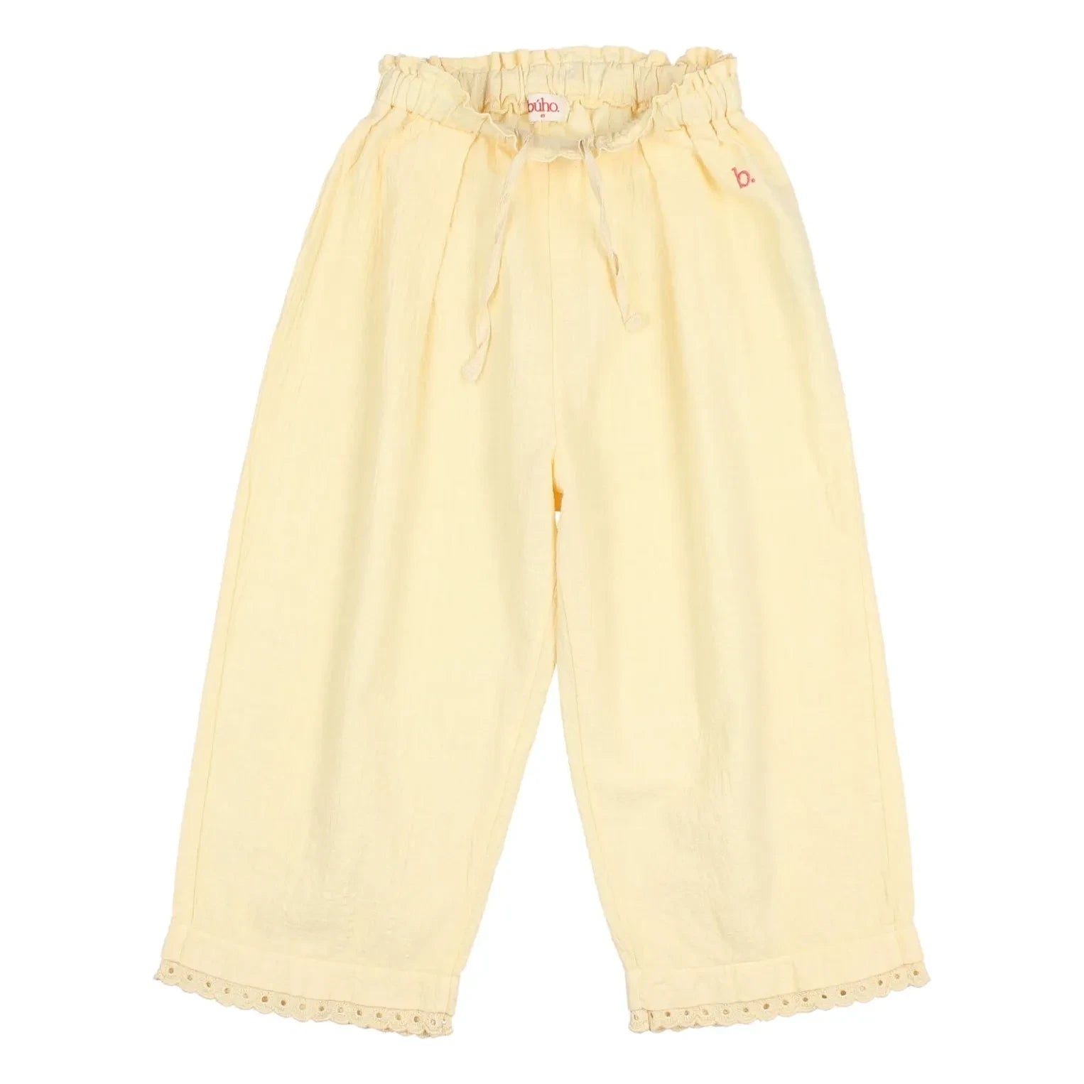 Búho - Pantalón de encaje de algodón orgánico | Amarillo