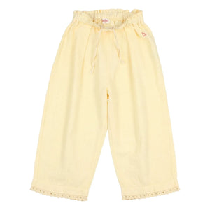 Búho - Pantalón de encaje de algodón orgánico | Amarillo