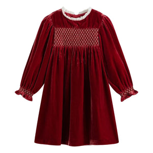 C'era Una Volta - Vestido fruncido de terciopelo | Rojo