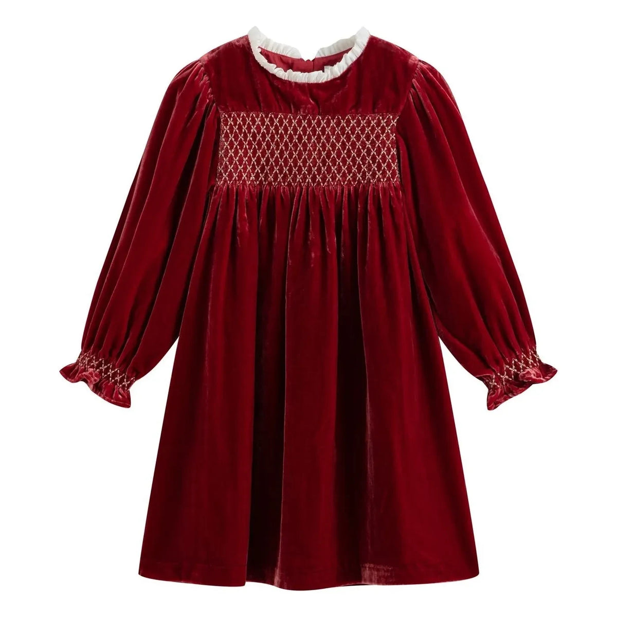 C'era Una Volta - Vestido fruncido de terciopelo | Rojo