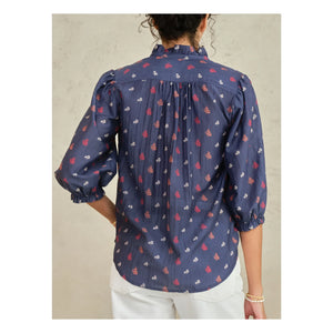 M.A.B.E. - Blusa de algodón Auden | Azul marino