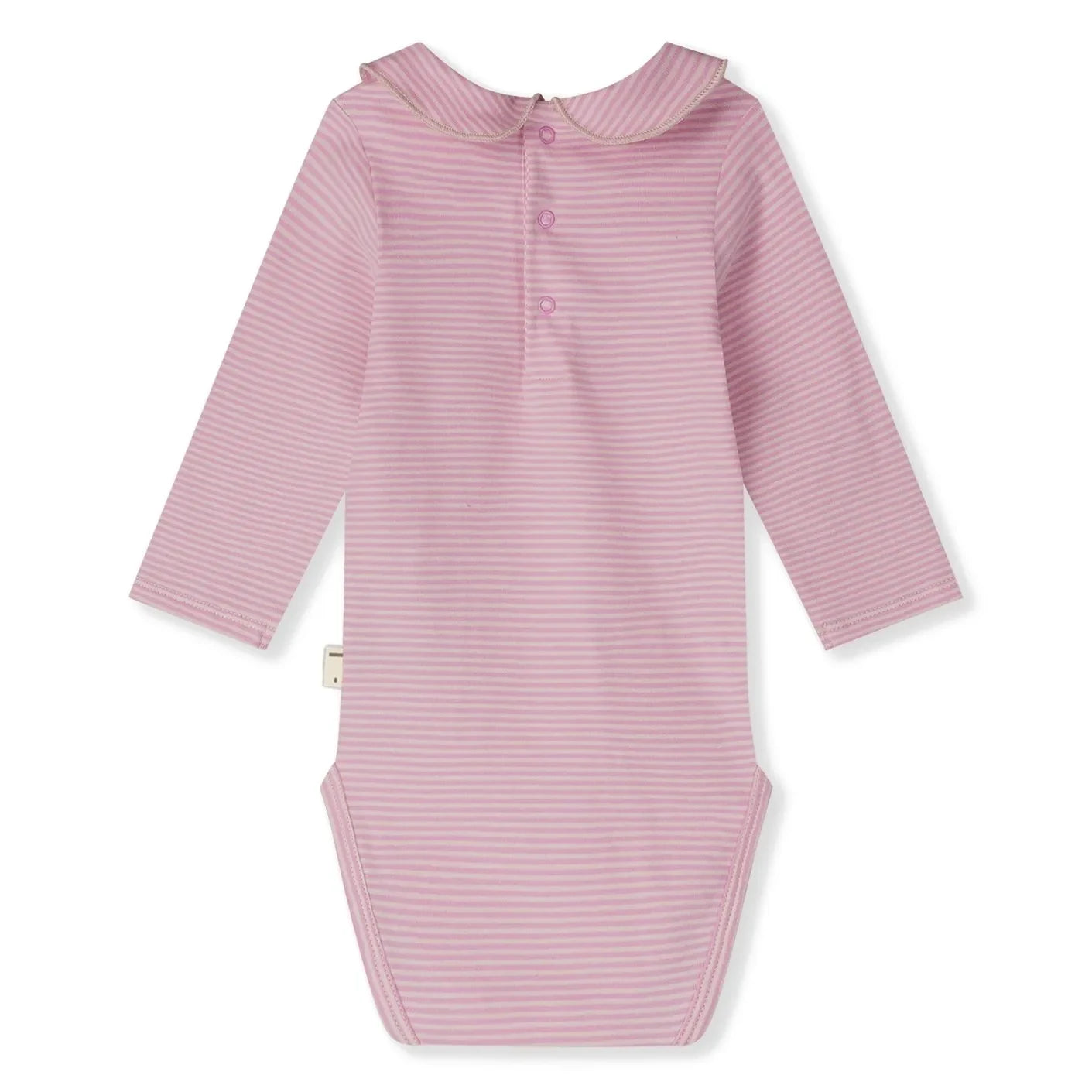 Gray Label - Çizgili Claudine yaka body Organik pamuk | Pembe