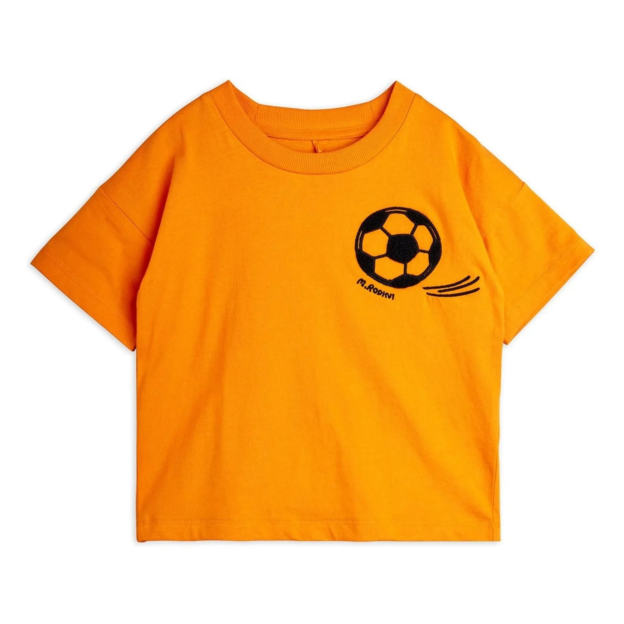 Mini Rodini - Camiseta de fútbol de algodón orgánico | Naranja