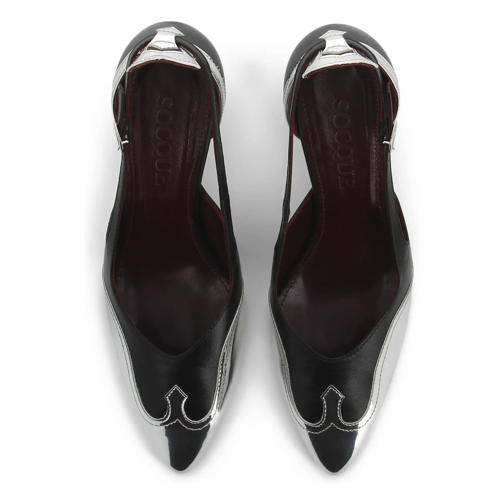 Socque Paris - Zapatos de tacón de piel Patti | Negro