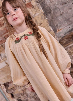 Bonton - Vestido Bordado Perfecto | Ecru