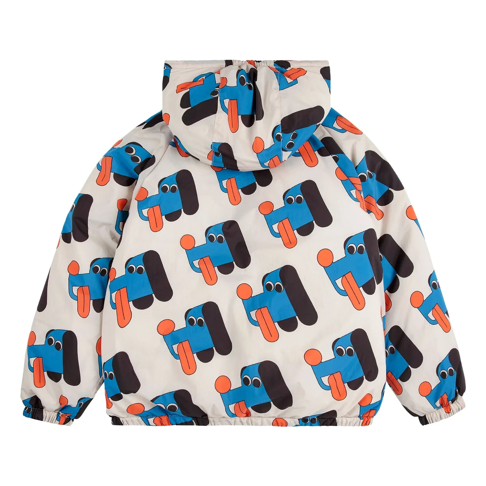 Bobo Choses - Chaqueta impermeable de fibra reciclada de doble cara | Blanco