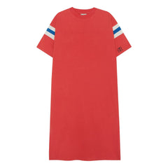The Campamento - Vestido Oversize con Rayas Contraste | Rojo