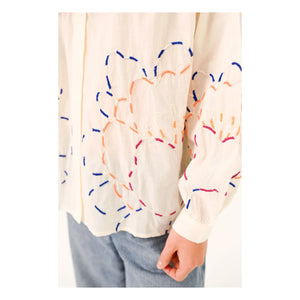 Sacrécoeur - Camisa de voile de algodón Ali Pivoine | Blanco